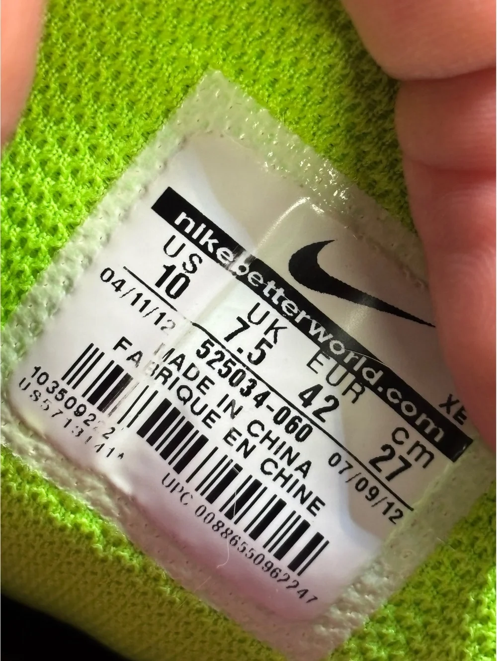 Nike air Pegasus 29 trial electric green